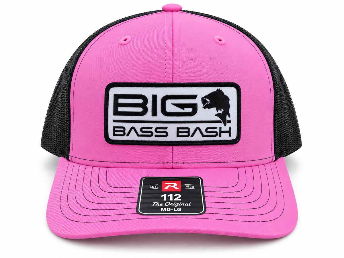 Richardson 112 Trucker Cap - Hot Pink/Black