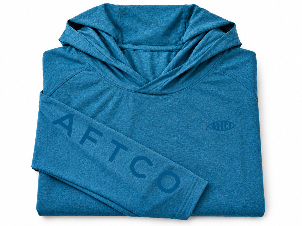 AFTCO/BIG BASS BASH Samurai Hoodie - Gulf Coast Heather