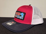 Richardson 112 Trucker Cap - Red/White/Navy