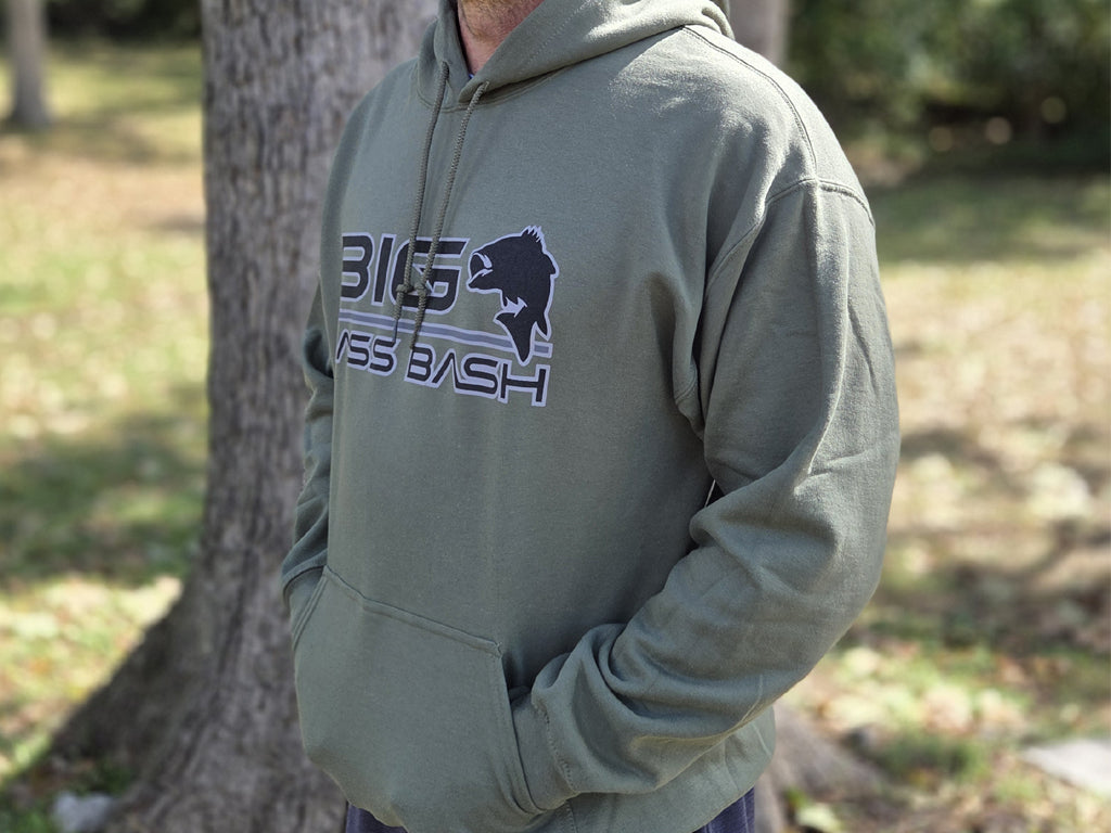 Gildan Hooded Sweatshirt - Military Green